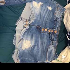 High Waisted Jean Shorts